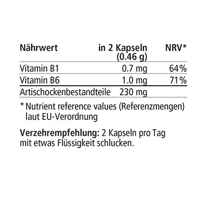 KO Artischocken + Kapseln,  60 Kapseln (16.5 g)